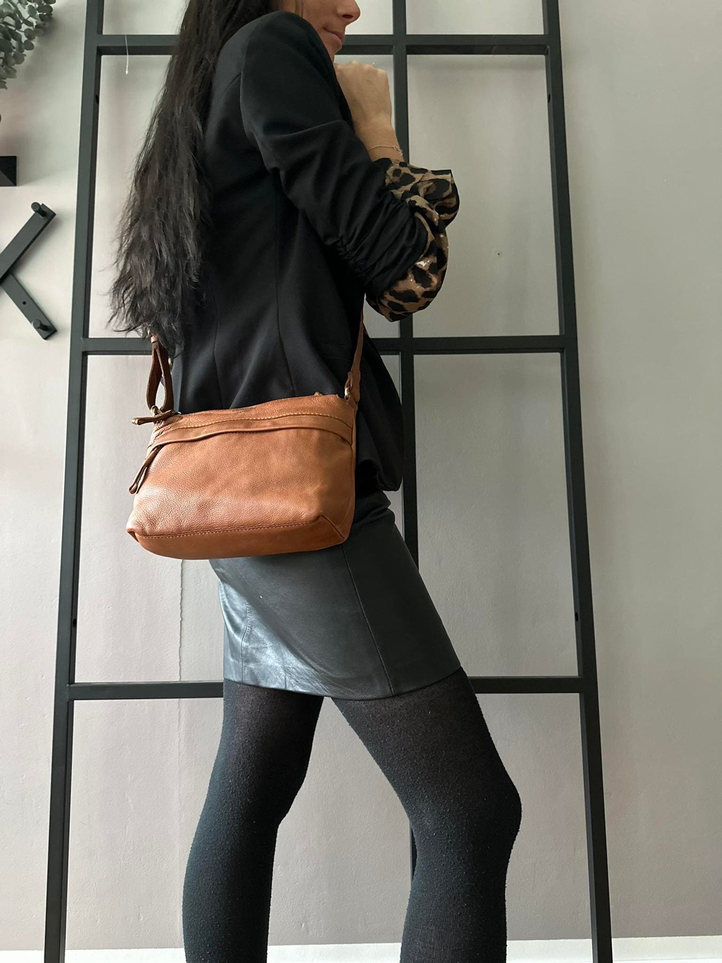 Crossbody Raw Boheme Medium – Cognac - VIAMAJA.DK