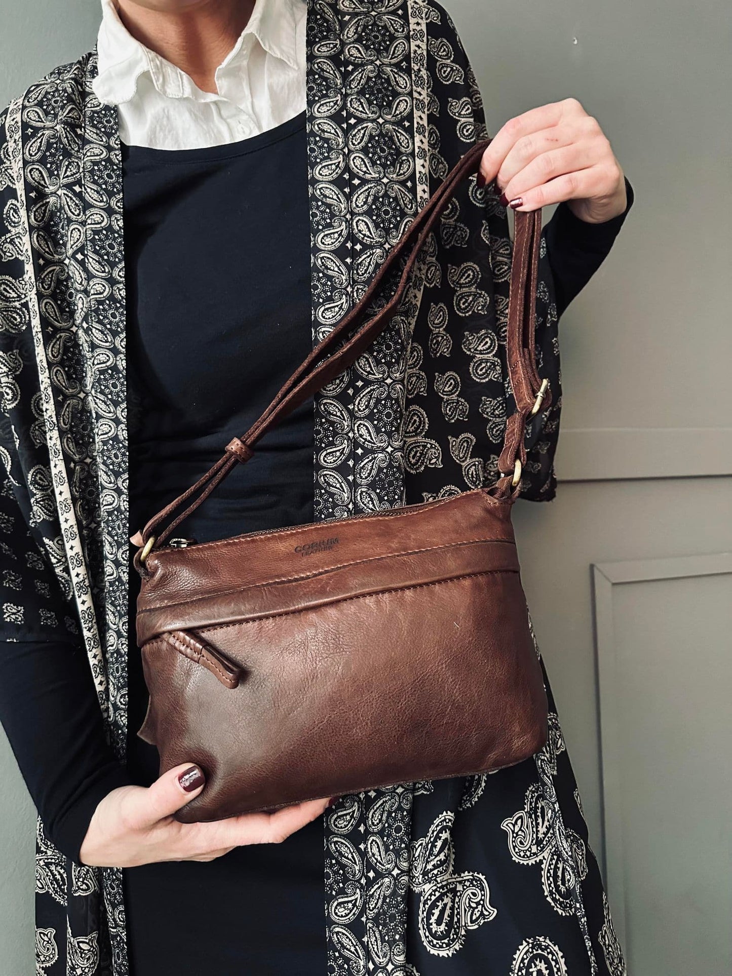 Crossbody Raw Boheme Medium – Vintage brown - VIAMAJA.DK