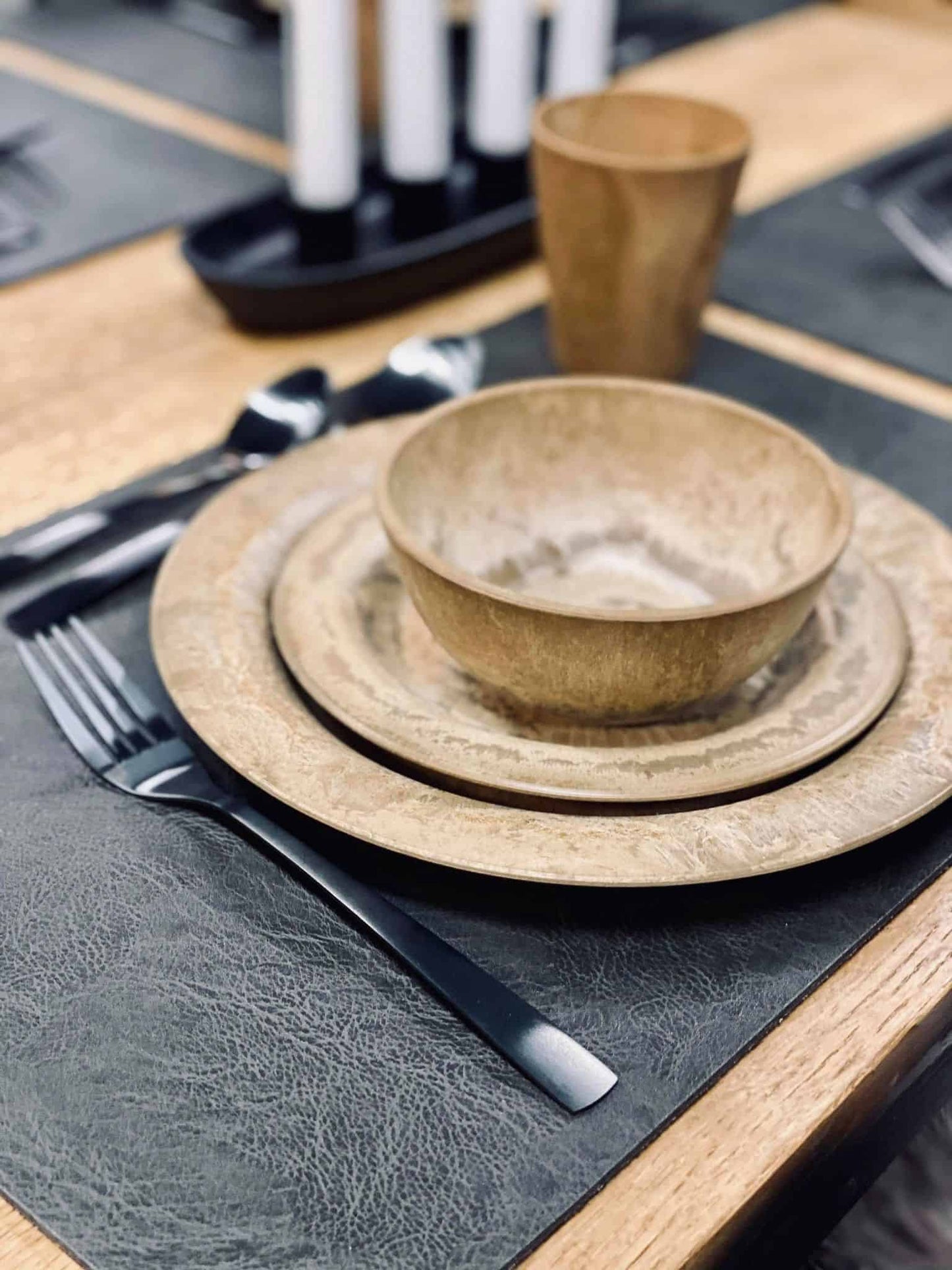 Dækkeserviet 30×45 – Mørkgrå - VIAMAJA.DK