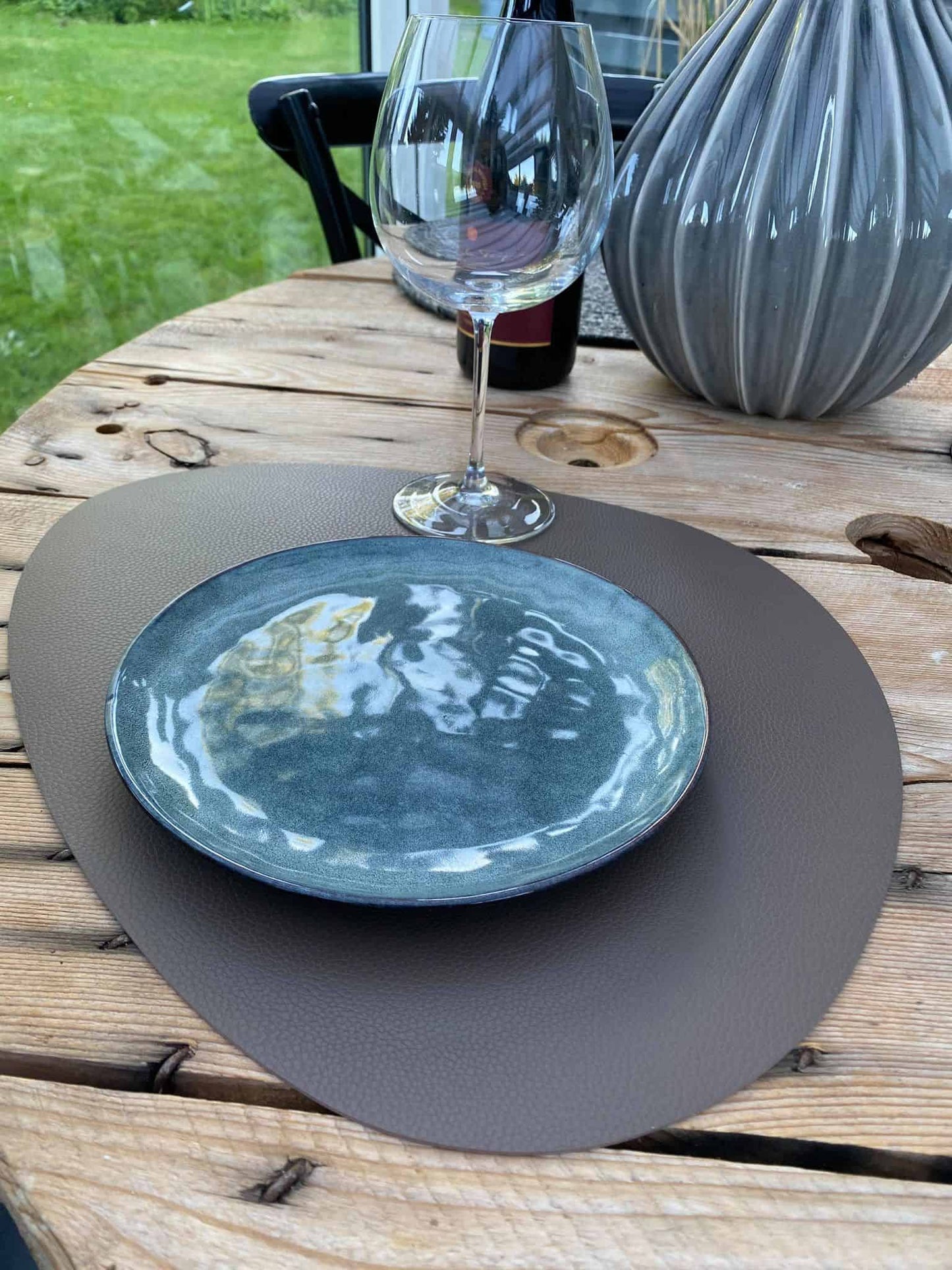 Dækkeserviet - Oval Brun - VIAMAJA.DK