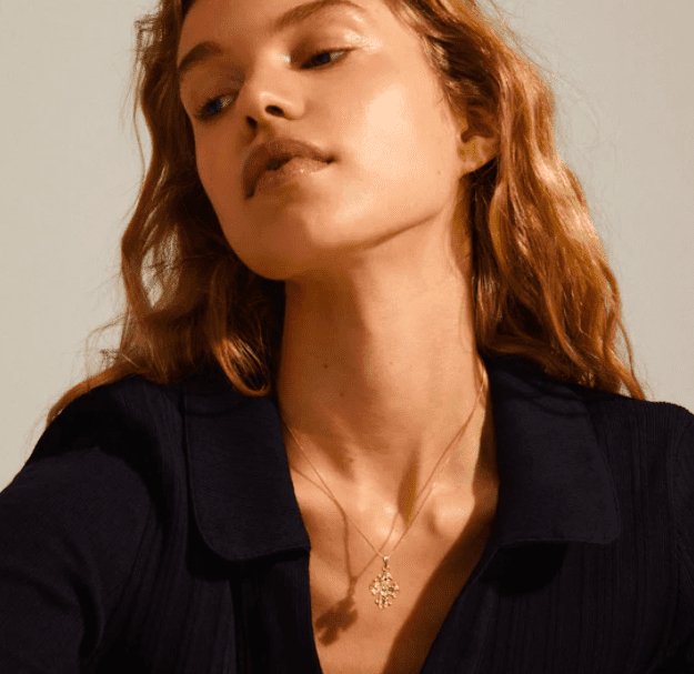 DAGMAR halskæde guldbelagt - VIAMAJA.DK