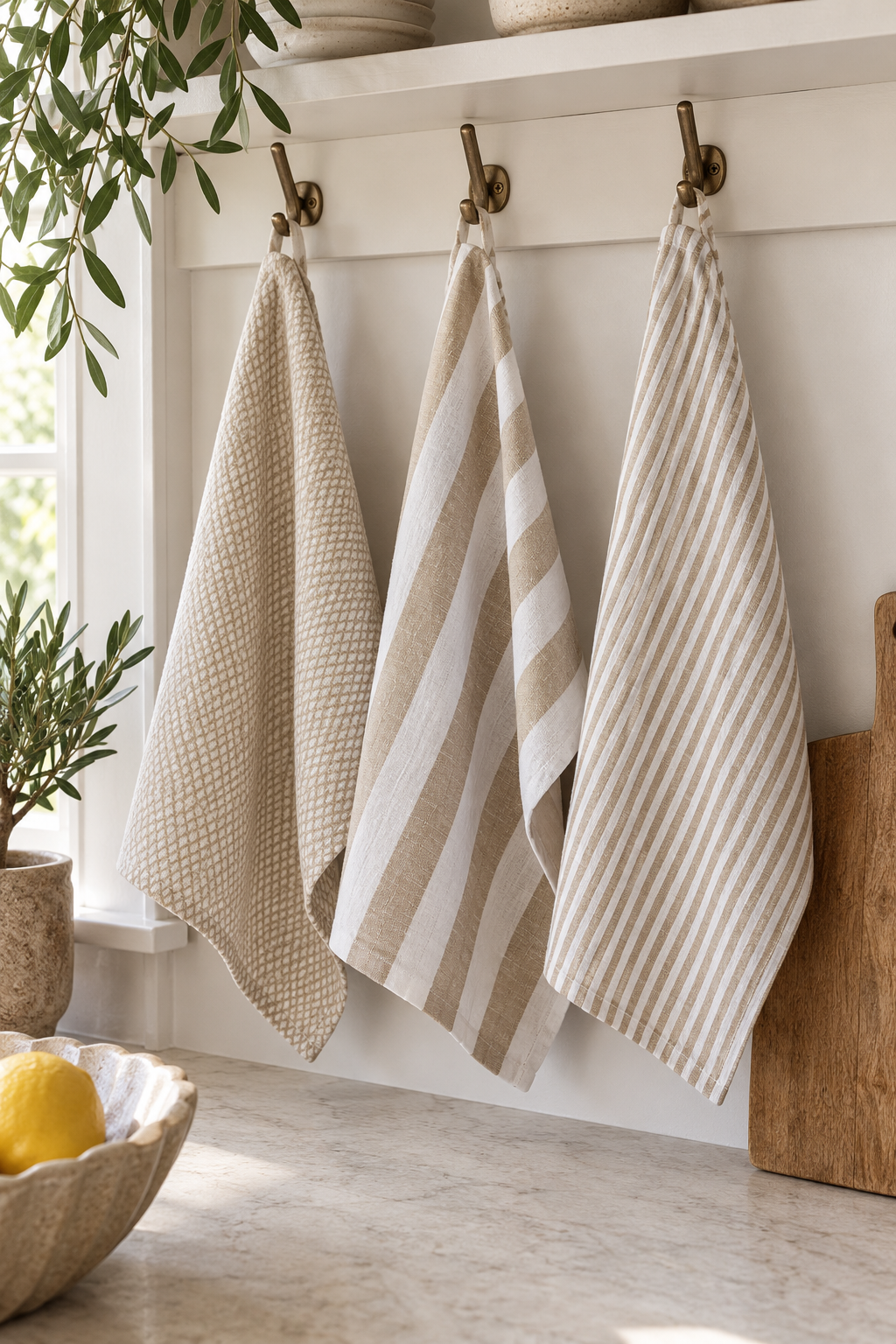 Viskestykke Beige - Pakke med 3 stk