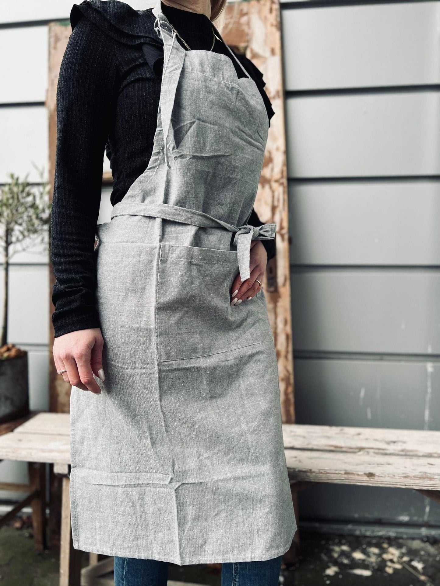 Forklæde - Grå - VIAMAJA.DK