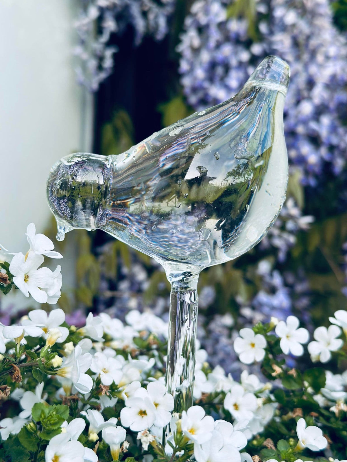Fugle i glas - Sæt af 2 stk til vanding af blomster - VIAMAJA.DK