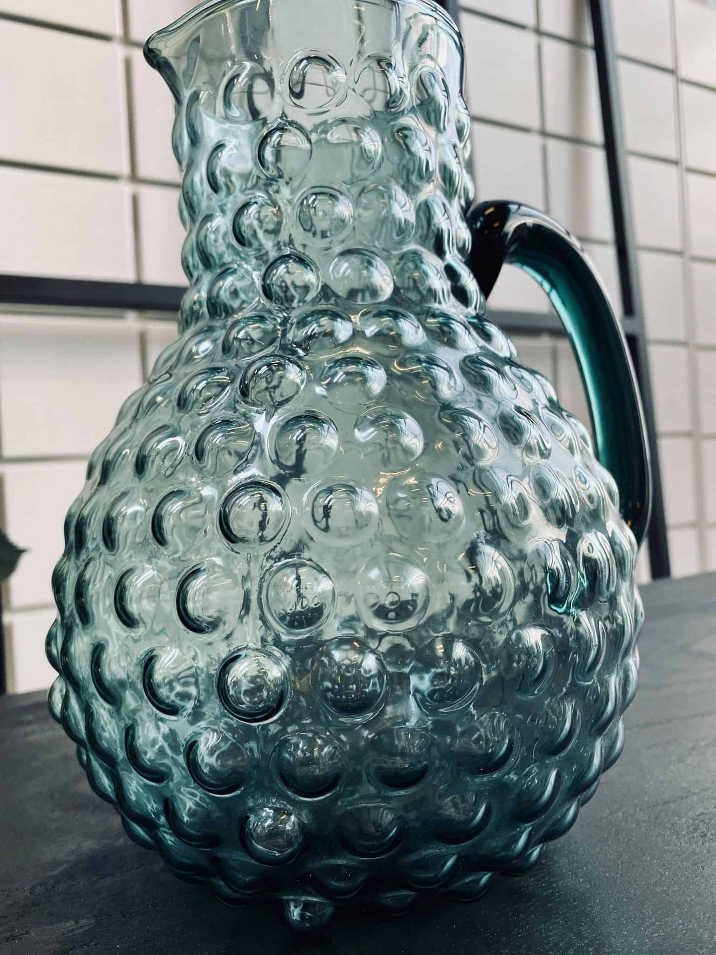 Glaskande med dots - Salvie grøn - VIAMAJA.DK