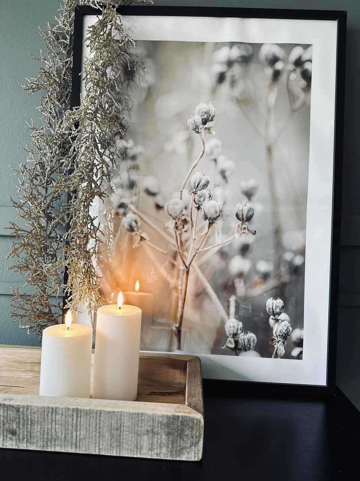 Guirlande med glimmer - 150cm champagne - VIAMAJA.DK