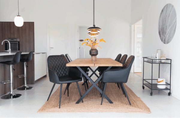 Gulvtæppe i flettet jute - 140X200 - VIAMAJA.DK