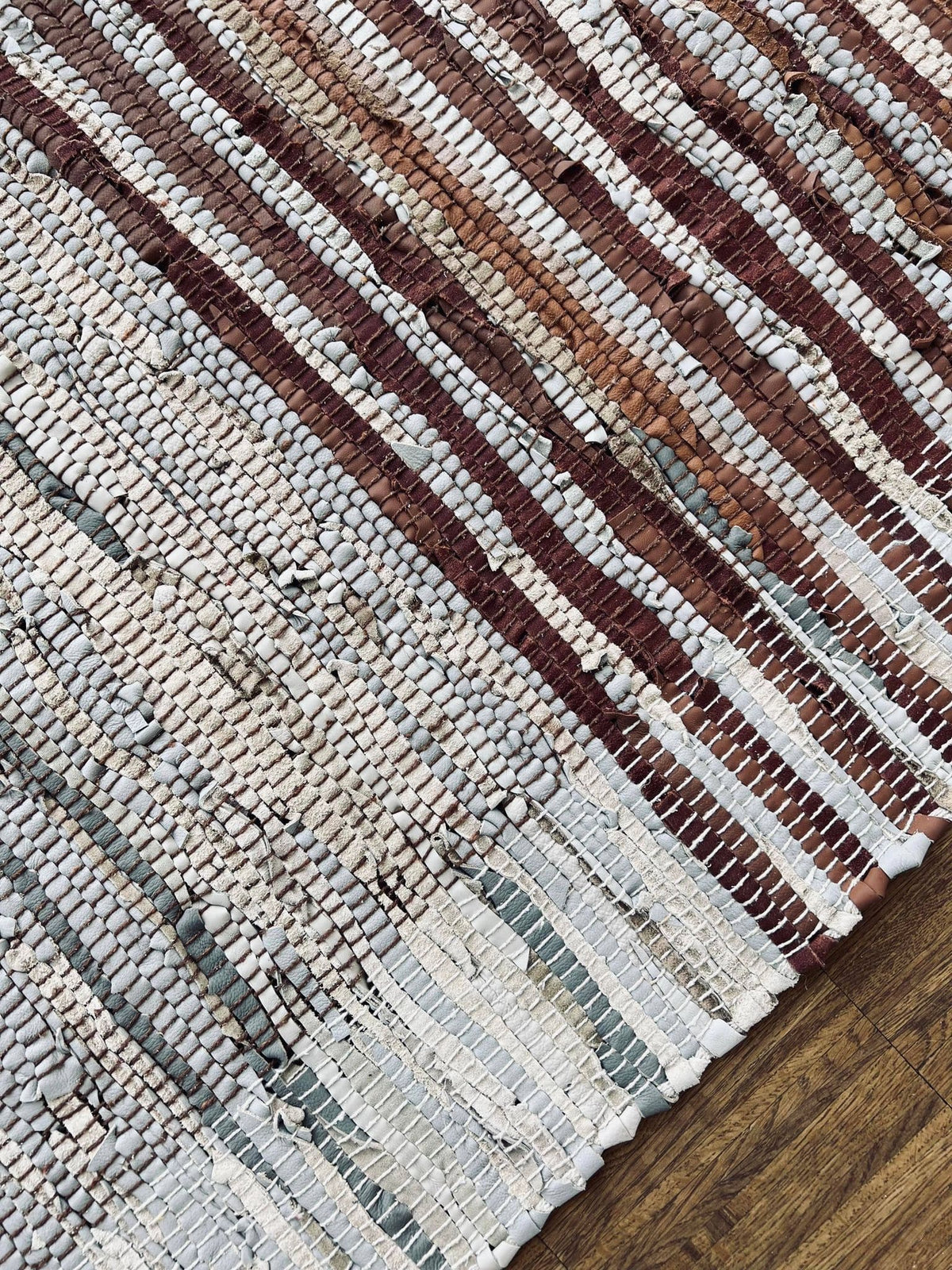 Gulvtæppe i læder - 70x200cm Natur / Brun - VIAMAJA.DK