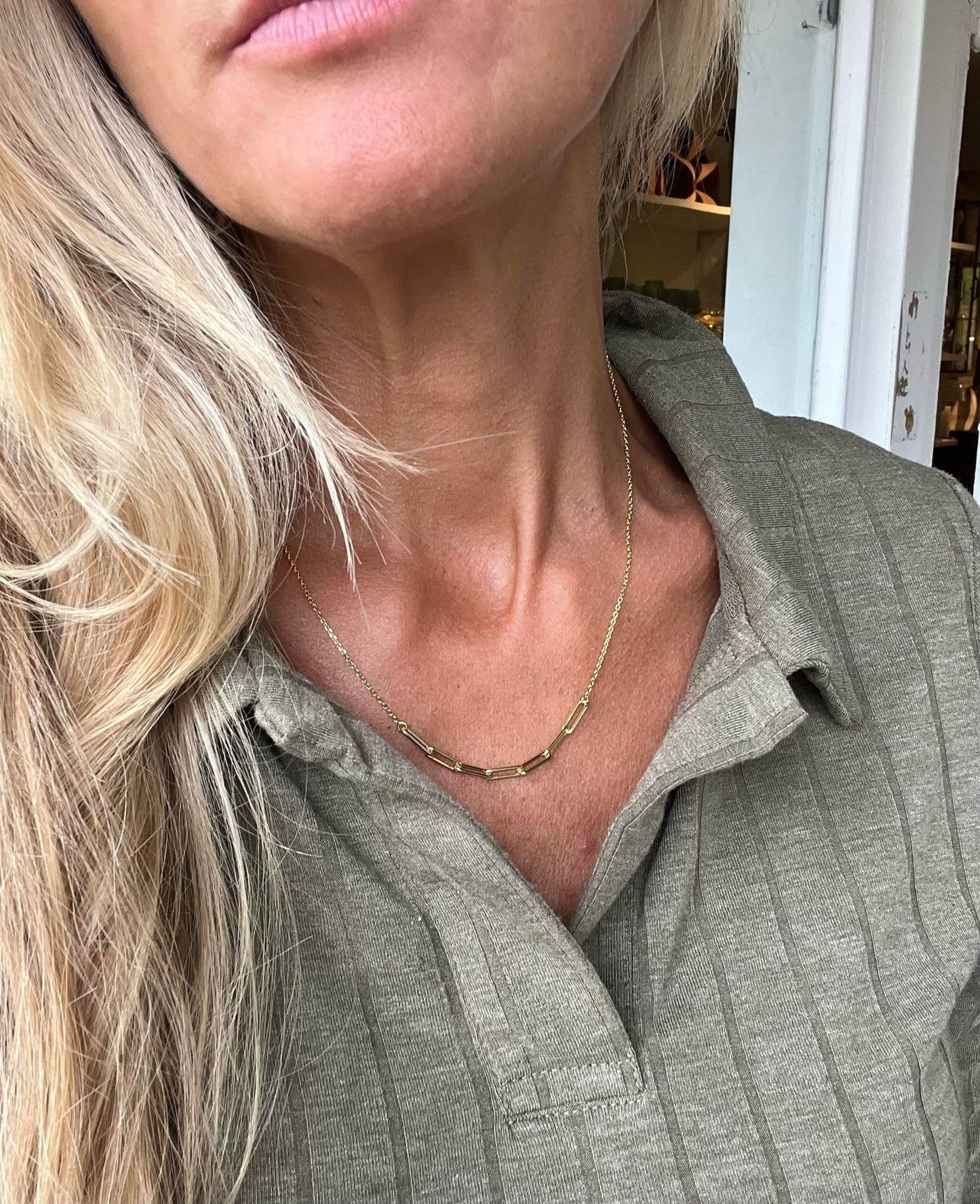 Halskæde Emma 18K forgyldt - VIAMAJA.DK