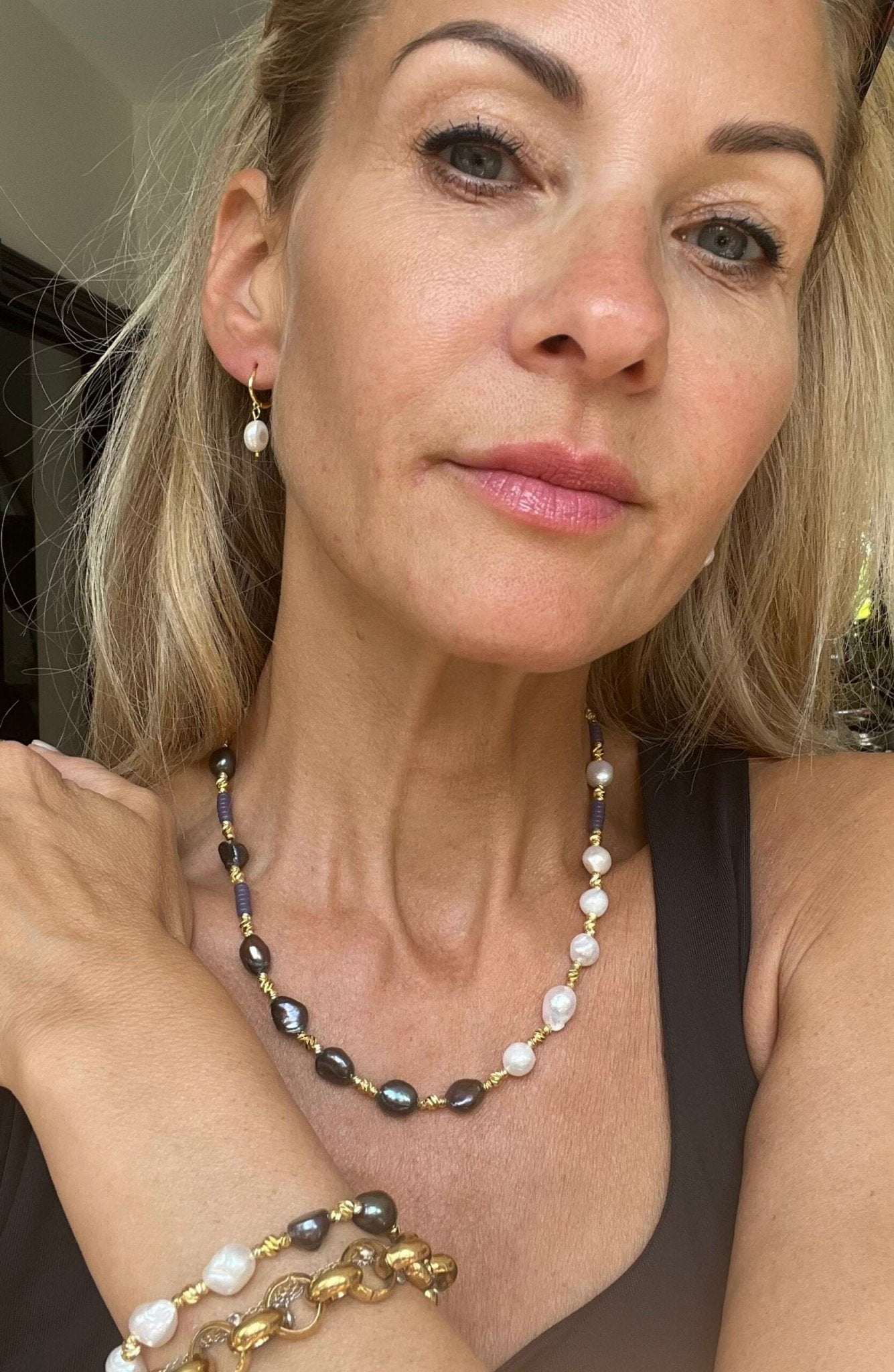 Halskæde Lærke ferskvandsperler - VIAMAJA.DK