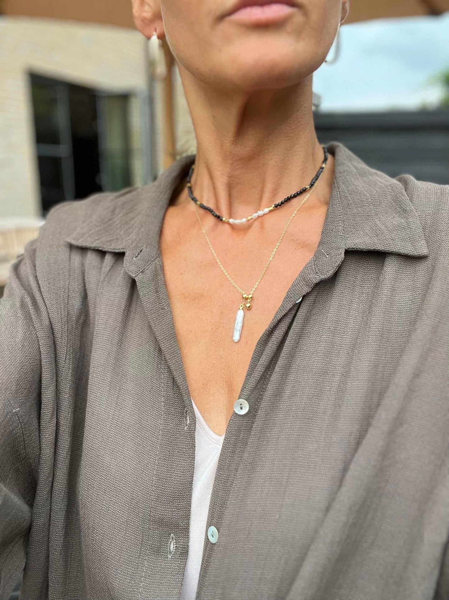 Halskæde Mindy forgyldt - VIAMAJA.DK