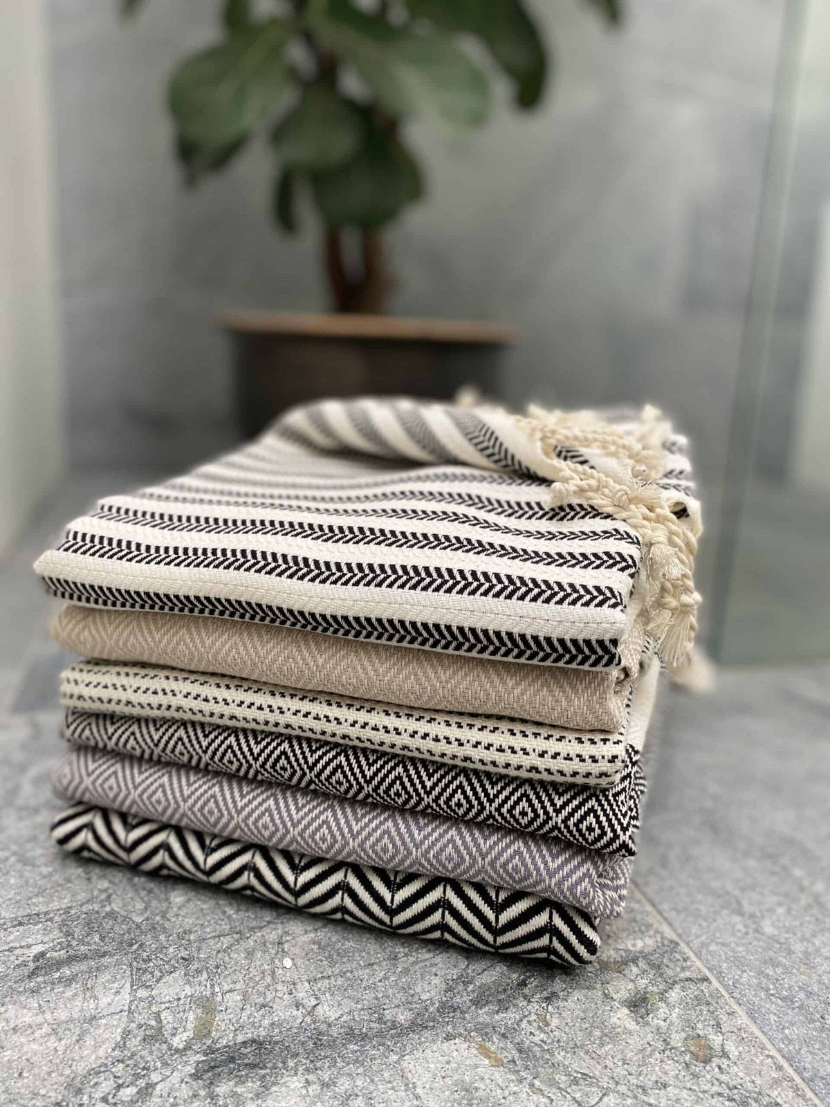 Hamam håndklæde – Diamond beige - 50x100 - VIAMAJA.DK