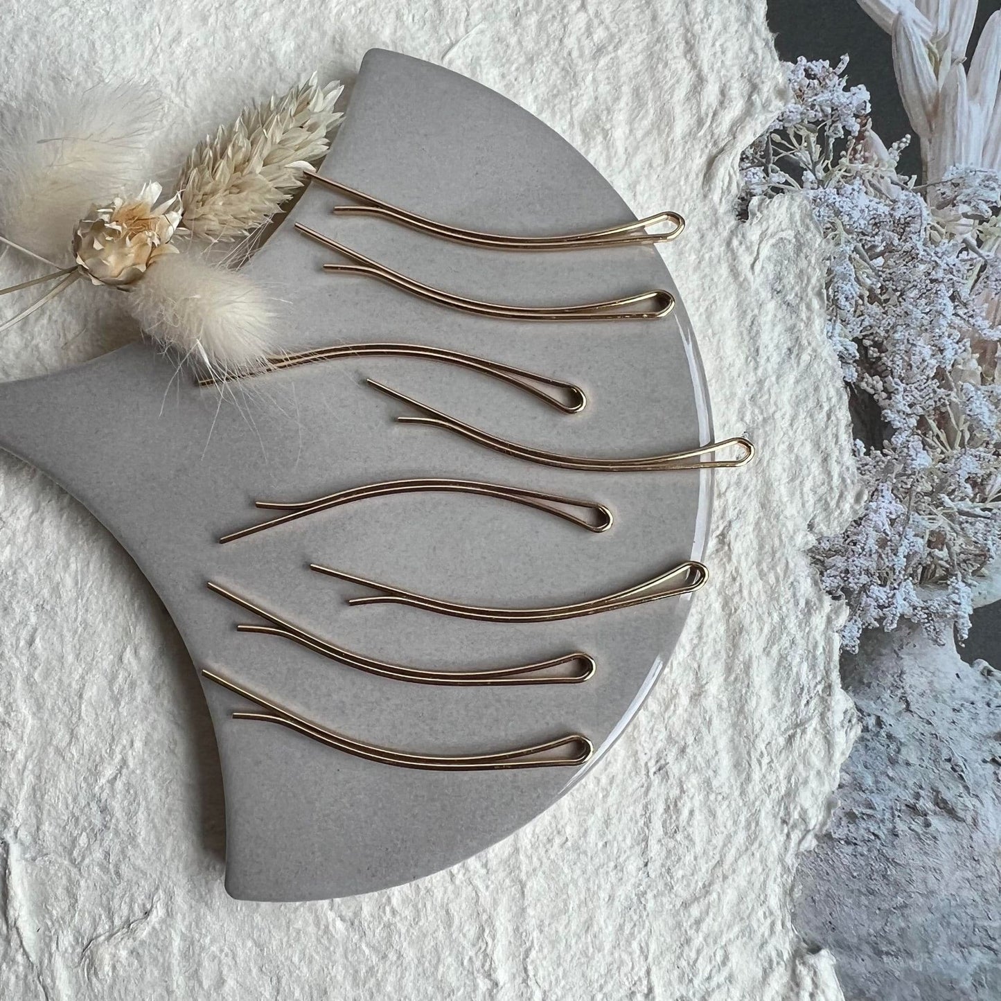 Hårnåle 8 stk - Guld - VIAMAJA.DK