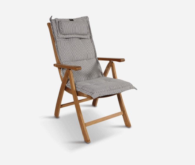 Havehynde til positionsstol - Skagen Sort / Hvid - VIAMAJA.DK