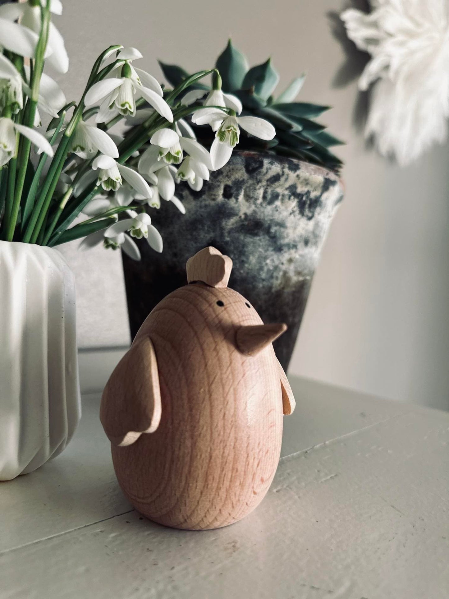 Høne 8,8cm – Bøg stor - VIAMAJA.DK