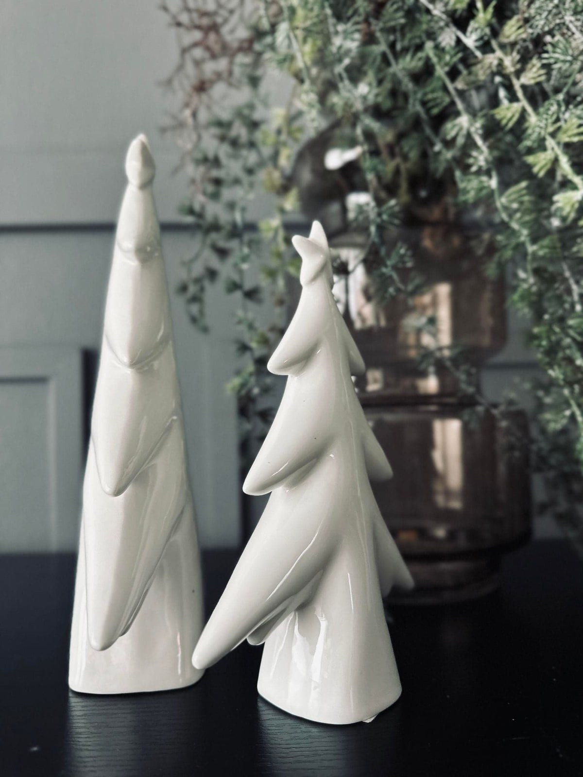 Juletræ 22cm - Hvid porcelæn - VIAMAJA.DK
