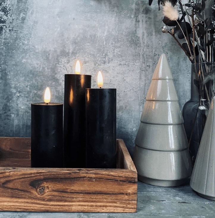 Juletræ stående brede riller langs - Mocca - VIAMAJA.DK