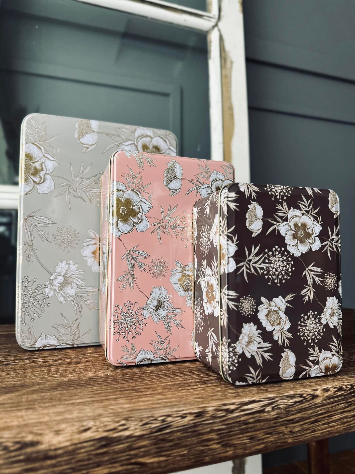 Kagedåser / madkasser - Sæt af 3 stk Shimmer - VIAMAJA