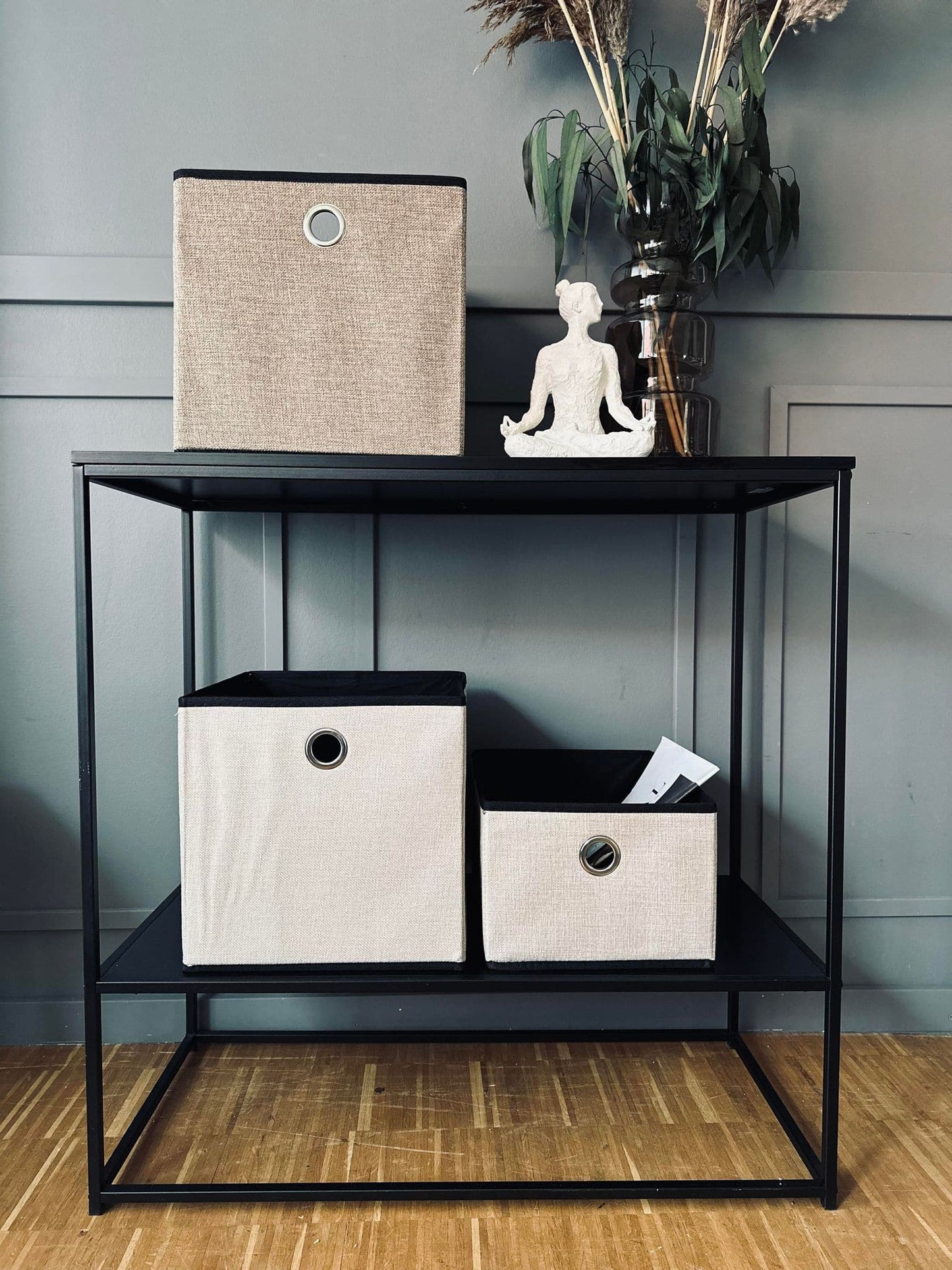 Kasse foldbar - Beige Stor - VIAMAJA.DK