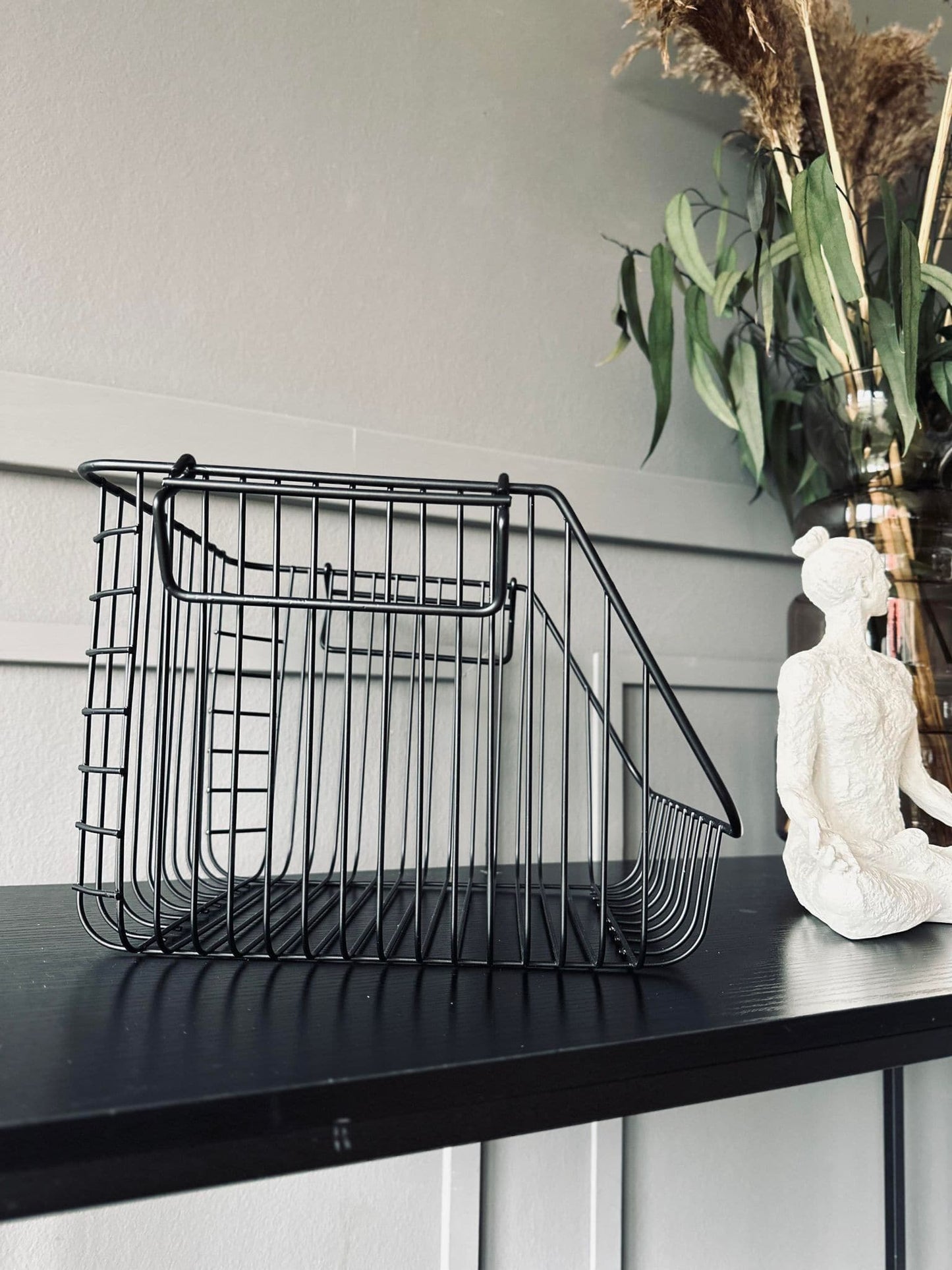 Kurv til opbevaring - Sort stabelbar - VIAMAJA.DK