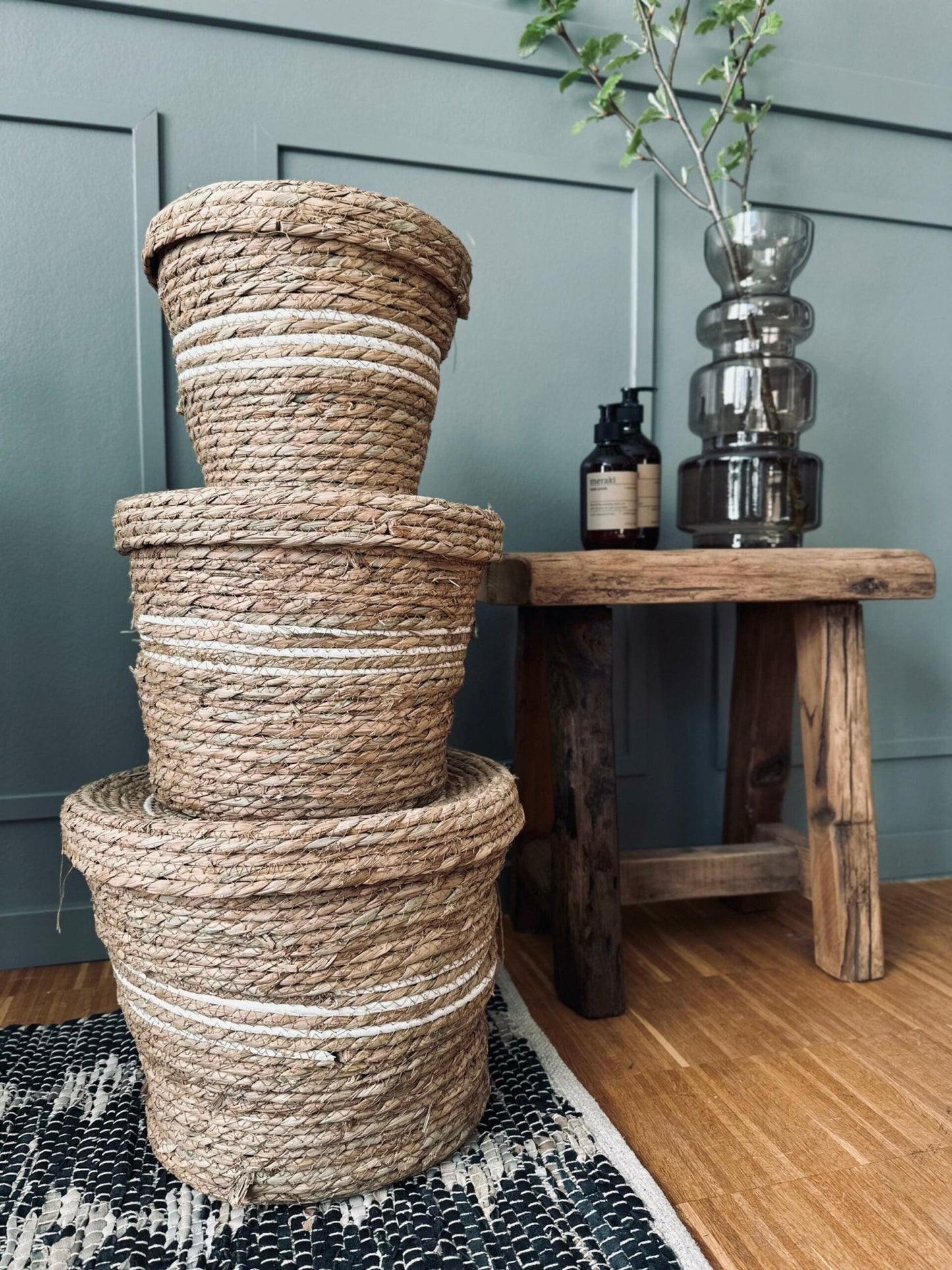 Kurve sæt i 3 størrelser m. Låg – White - VIAMAJA.DK