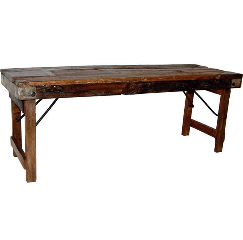 Lækker bænk i massiv genbrugstræ - VIAMAJA.DK