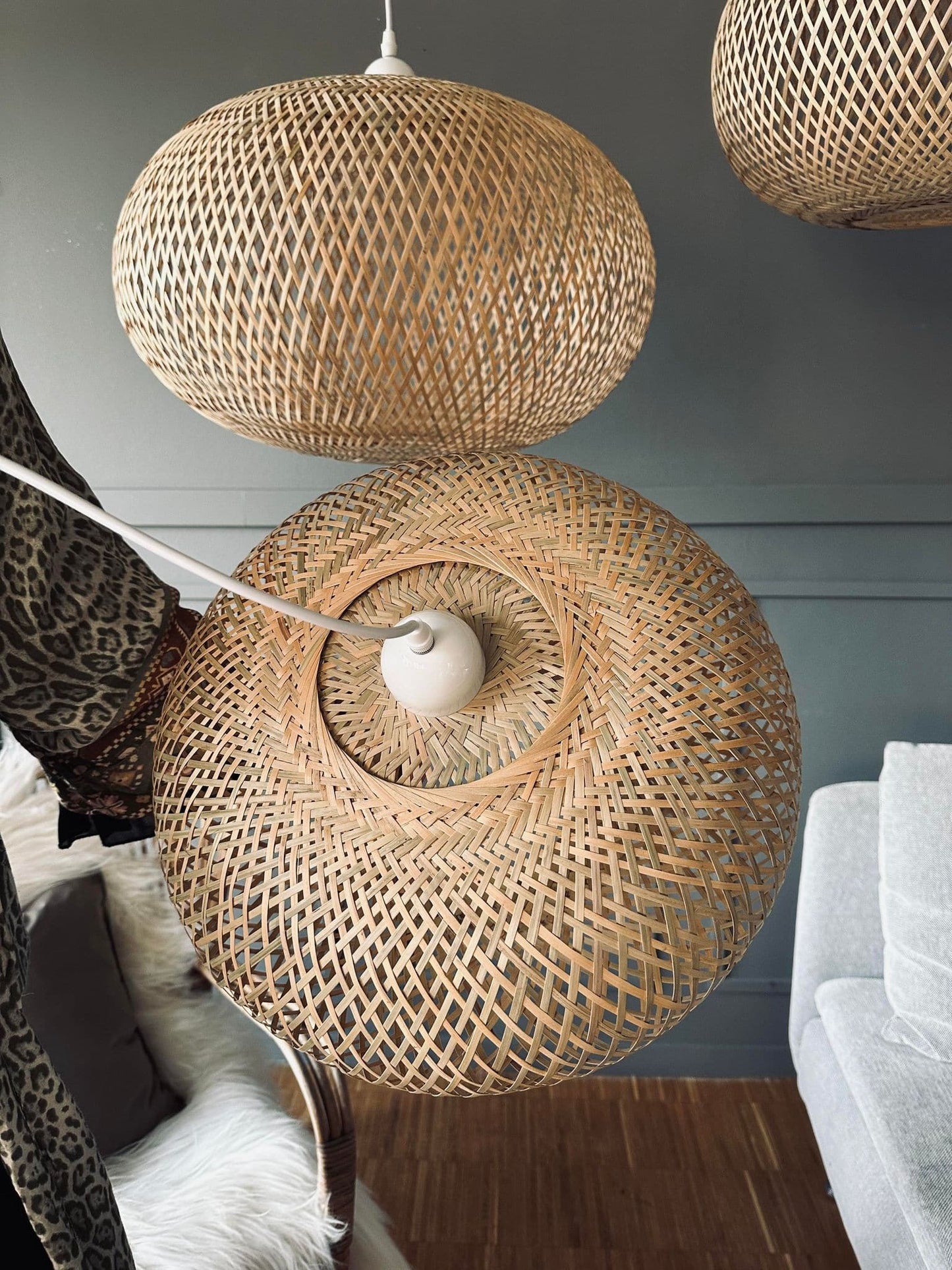 Lampe bambus - Dia 60cm - VIAMAJA.DK