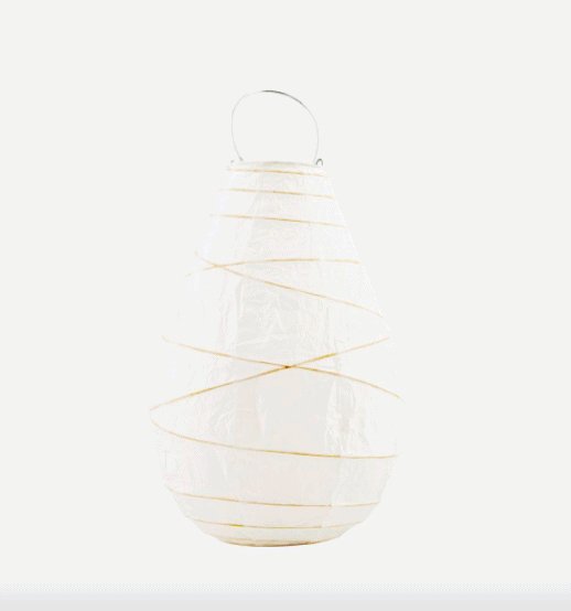 Lanterne, Drop, Hvid 30CM - VIAMAJA.DK
