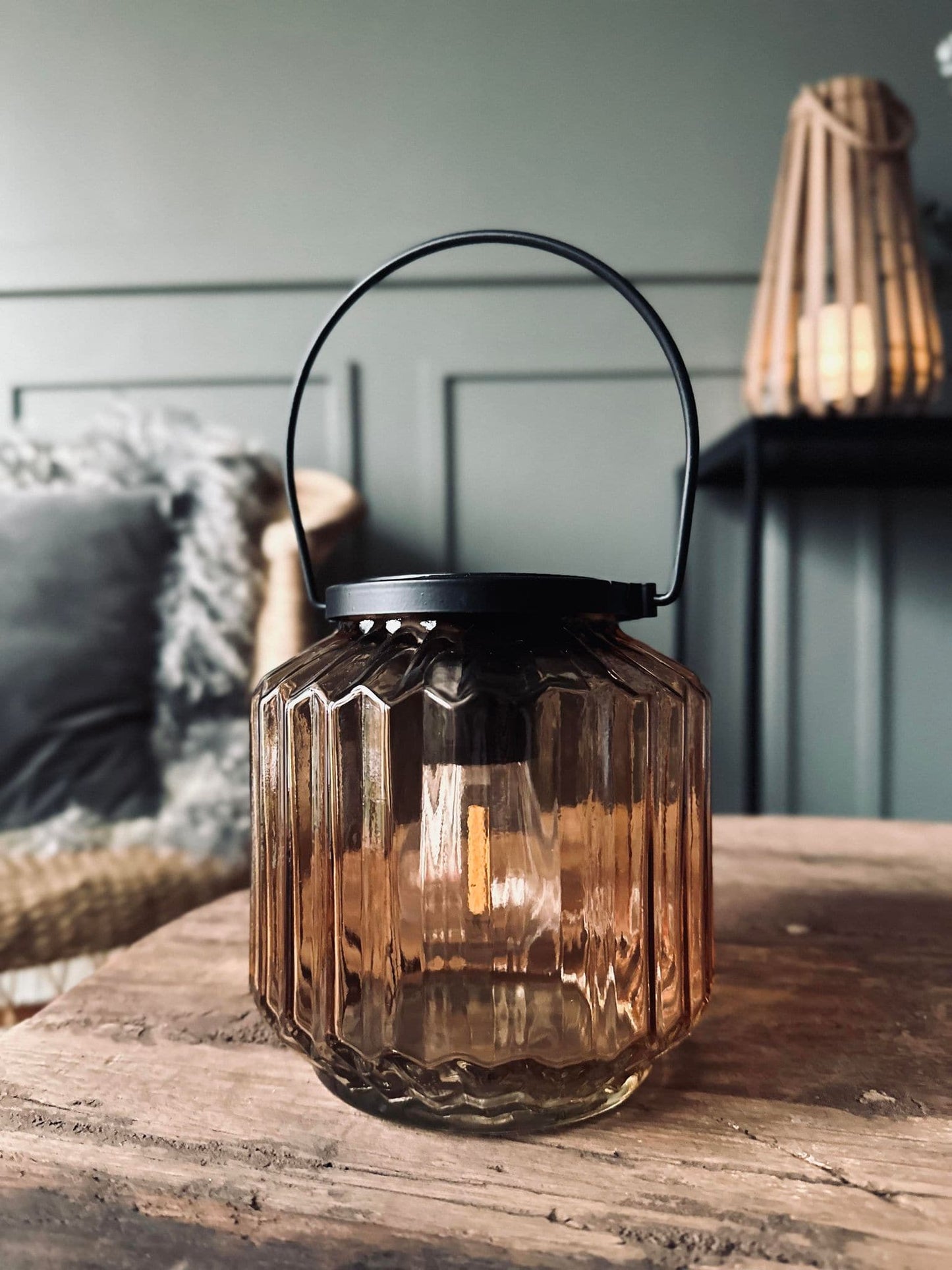 Lanterne med solceller – Wilma Beige - VIAMAJA.DK