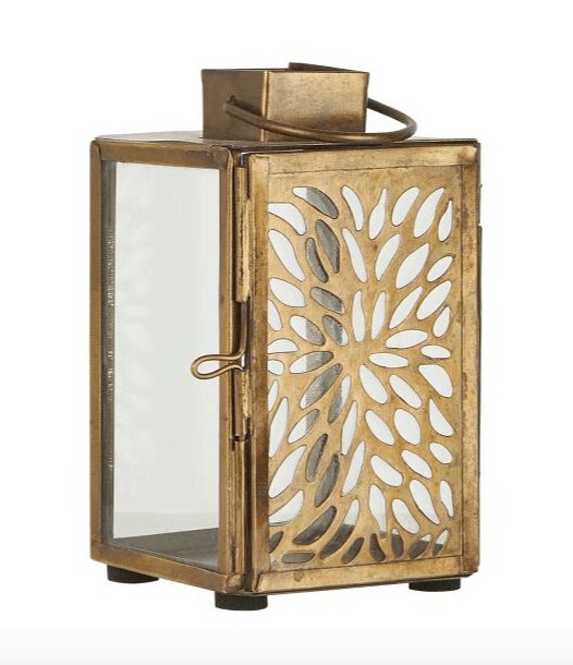 Lanterne t/fyrfadslys udstanset front - Lille - VIAMAJA.DK