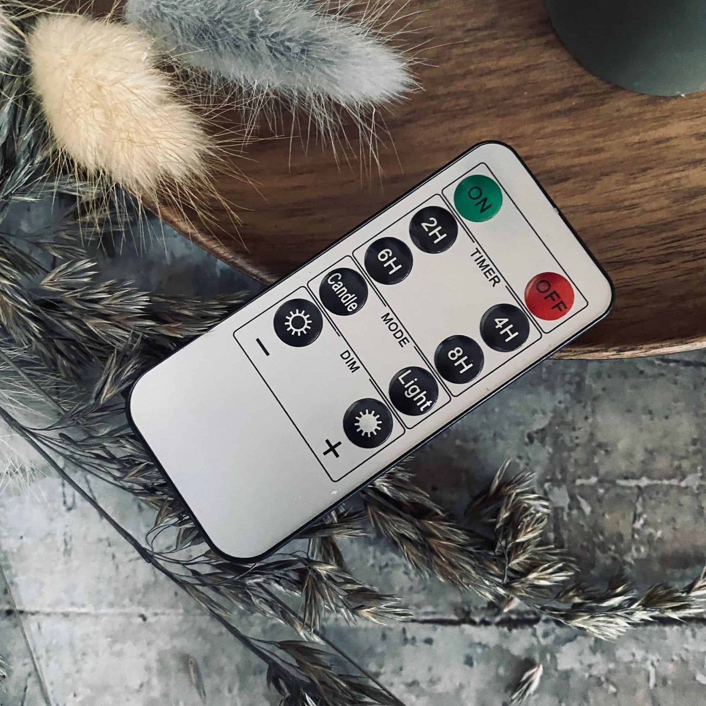 LED Bloklys / Grøn – 3 stk. Lys – Inkl. fjernbetjening - VIAMAJA.DK