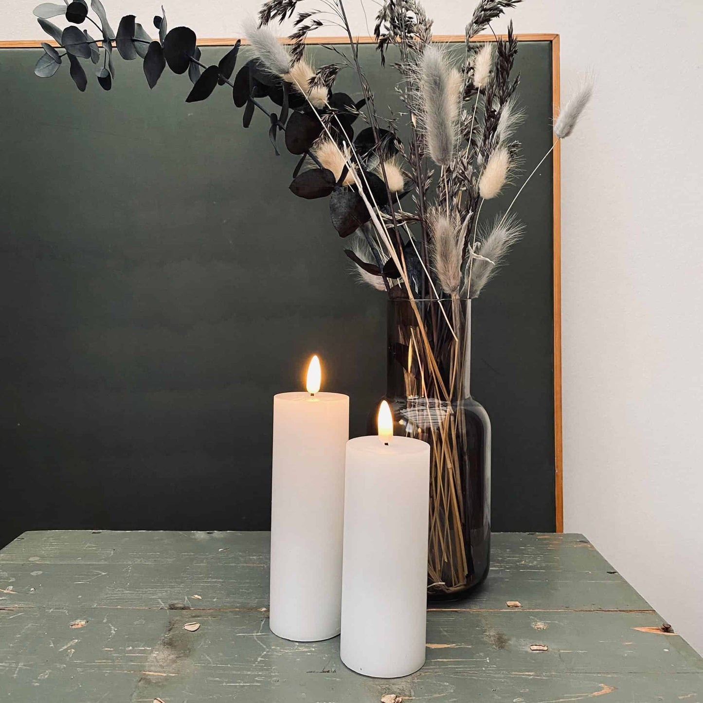 Led bloklys med flad top – H15 cm - VIAMAJA.DK