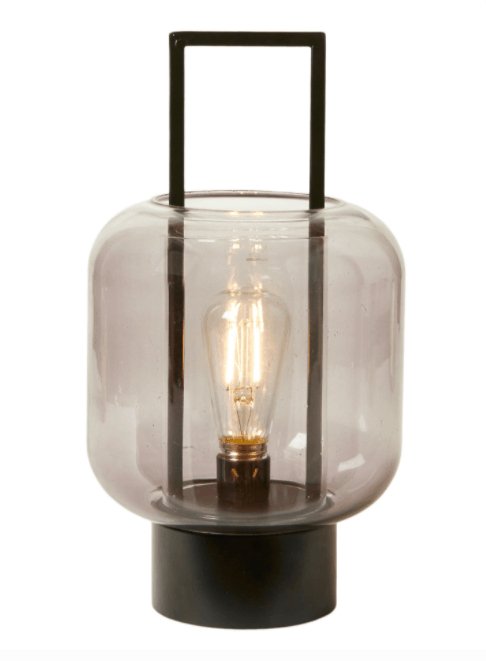LED Lanterne med glas kuppel og metal håndtag - VIAMAJA.DK