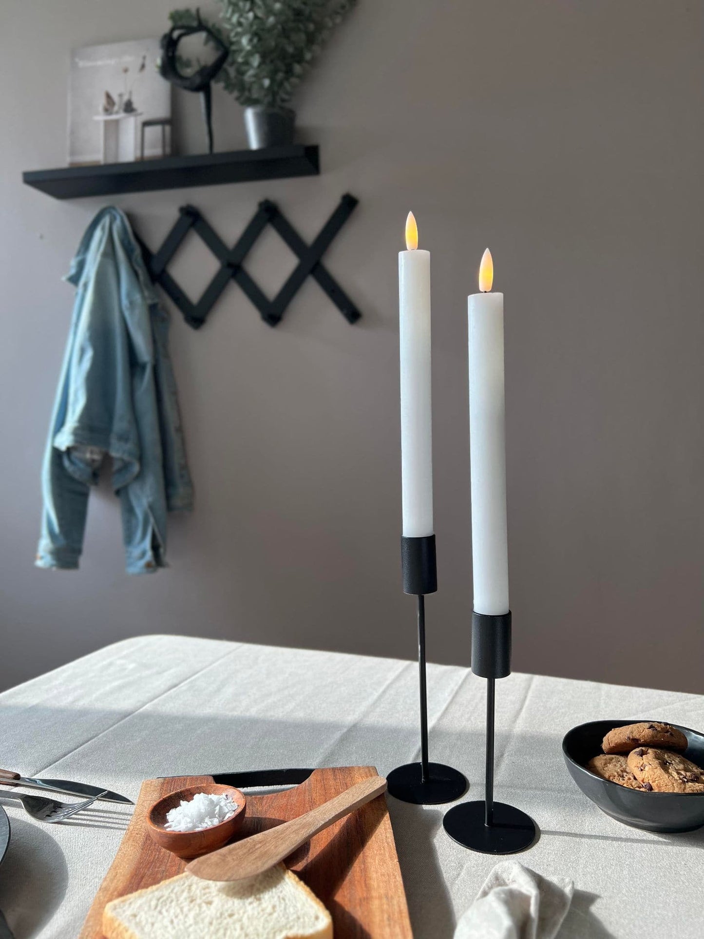 LED Stagelys 22,5 cm - Timerfunktion - VIAMAJA.DK