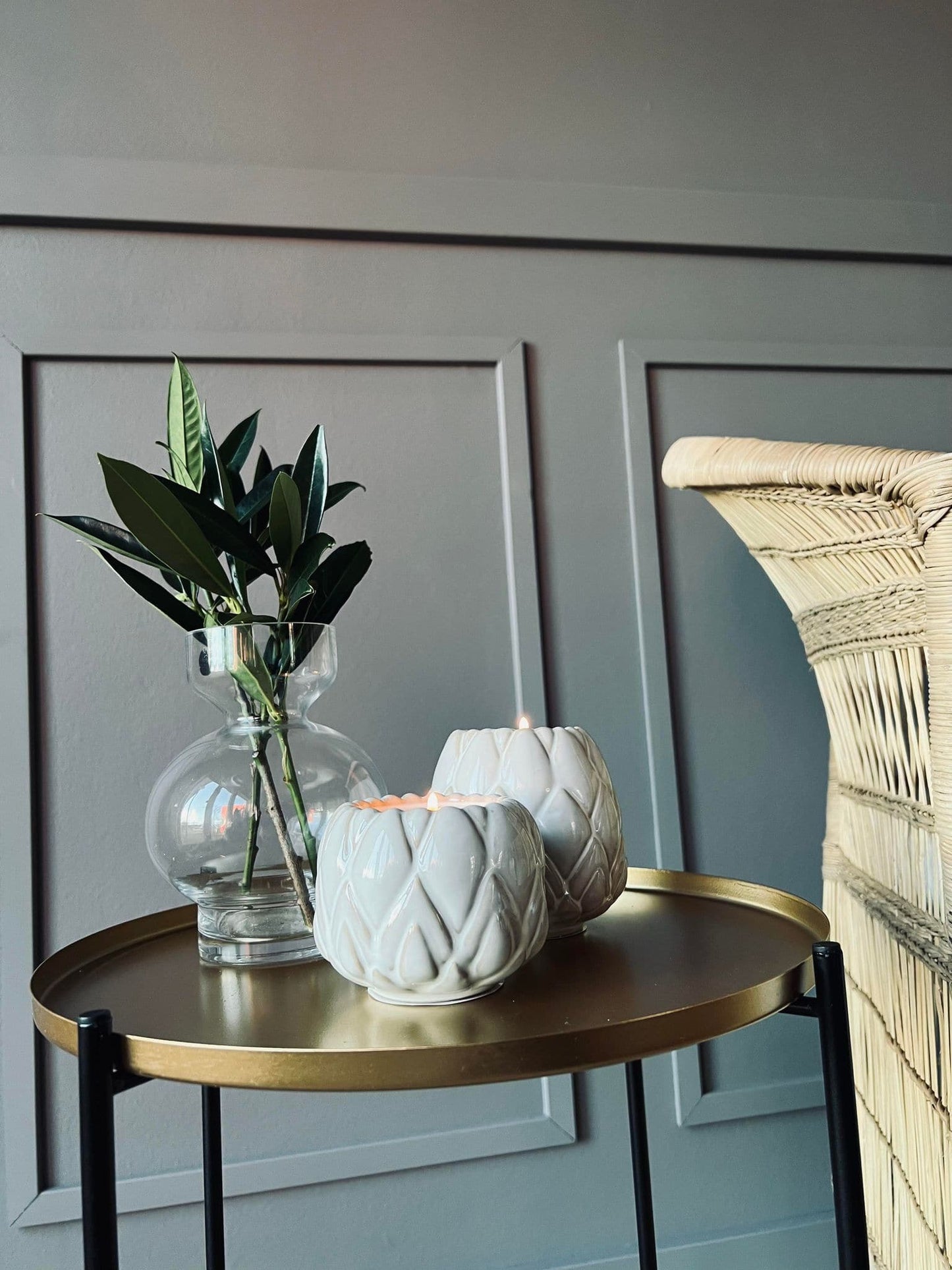 Lysestage - Mira keramik - Lav - VIAMAJA.DK