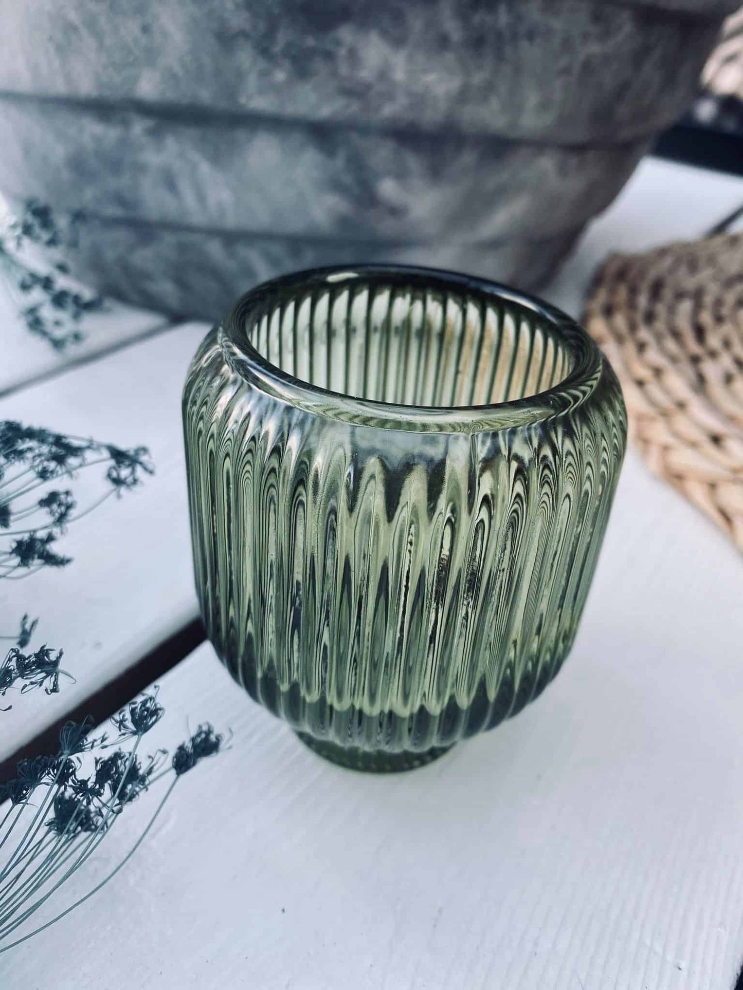 Lysestage – vendbar glas – Grøn - VIAMAJA.DK