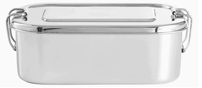 Madkasse i rustfrit stål med låg - VIAMAJA.DK