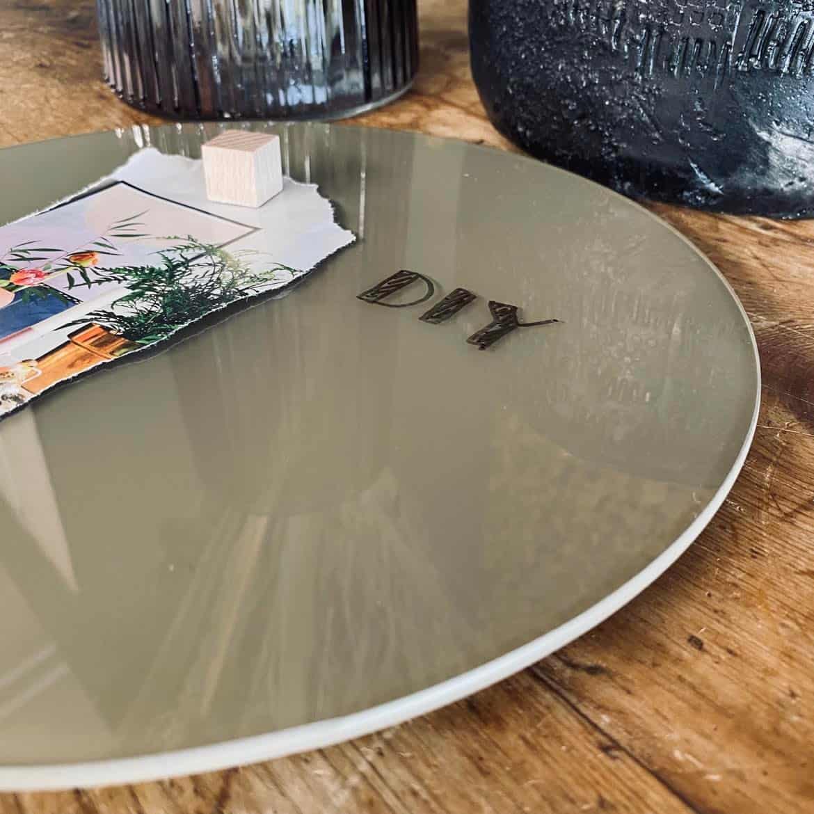 Magnetisk glastavle - Ø25cm Sand - VIAMAJA.DK