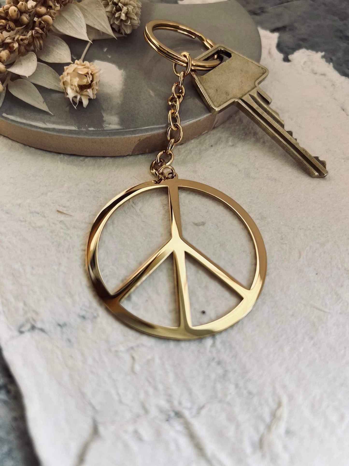 Nøglering Golden Peace - VIAMAJA.DK