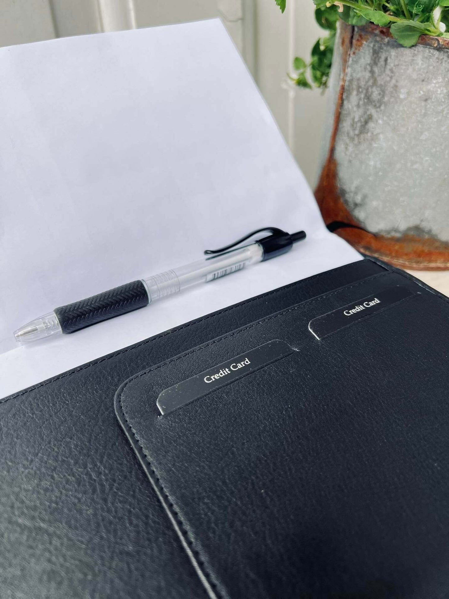 Notesbog BIRK i skind - Sort - A5 - VIAMAJA.DK