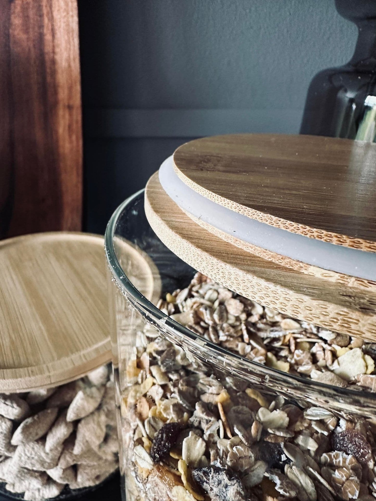 Opbevaringsglas med trælåg 950ml - VIAMAJA.DK