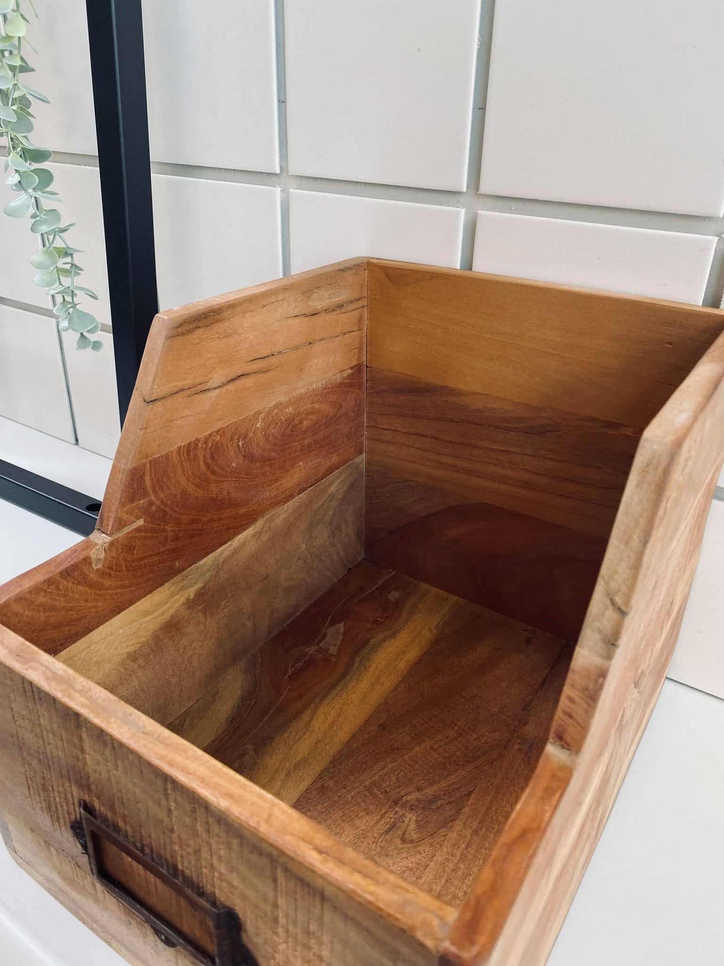 Opbevaringskasse i genbrugstræ - Vintage arkivkasse - VIAMAJA.DK