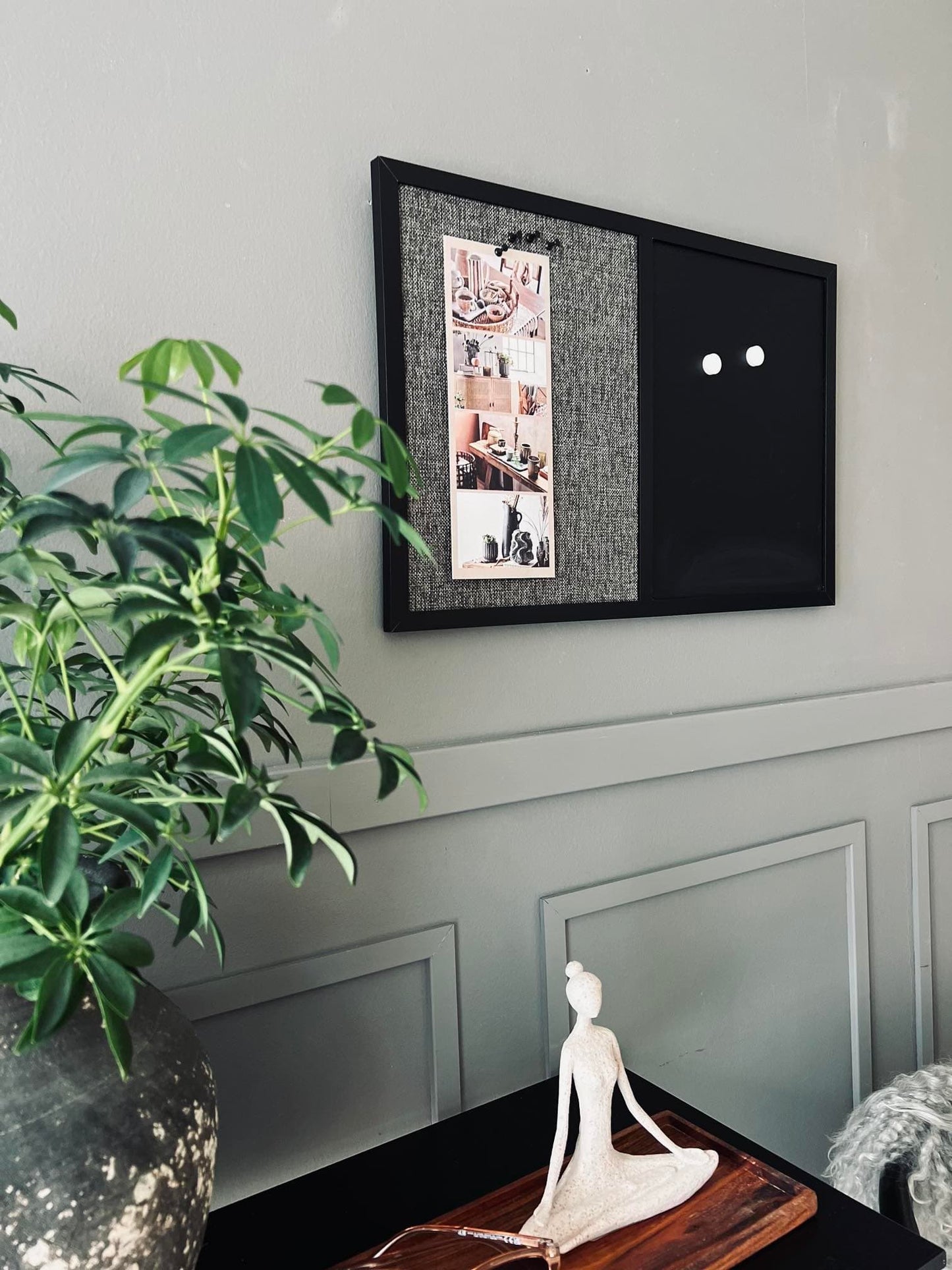 Opslagstavle - Kombi med hessian og kridt - VIAMAJA.DK