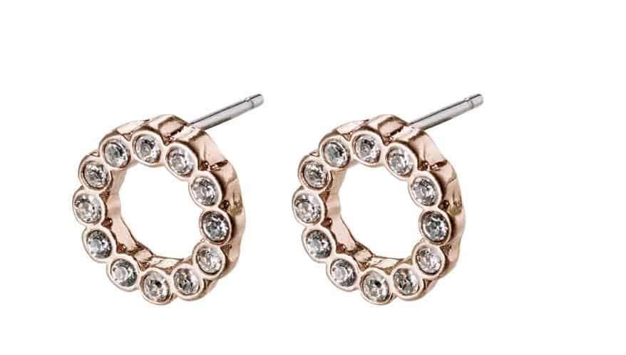 Øreringe // Malin // Guldbelagt // Krystal - VIAMAJA.DK