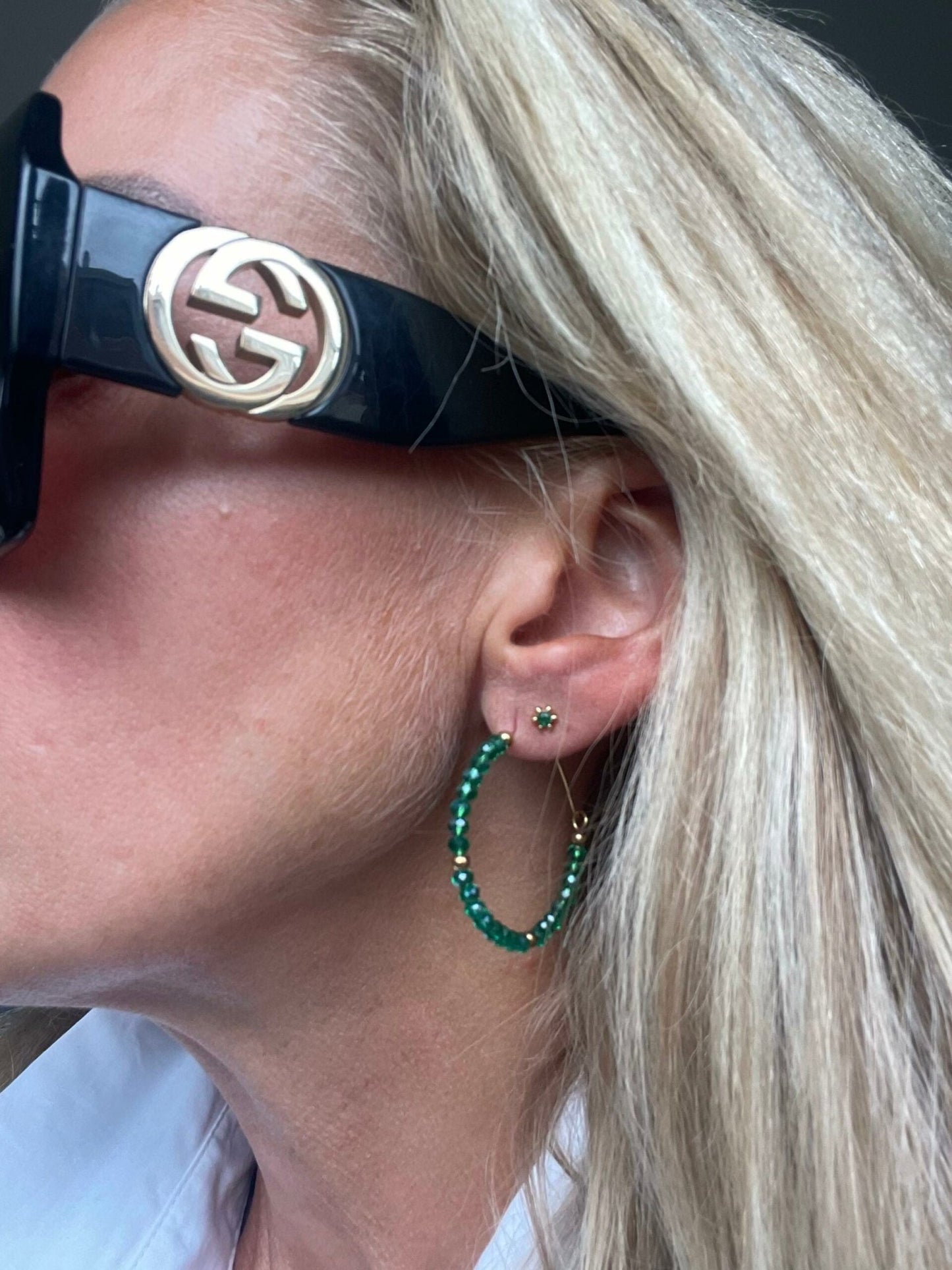 Øreringe Merle – Emerald - VIAMAJA.DK