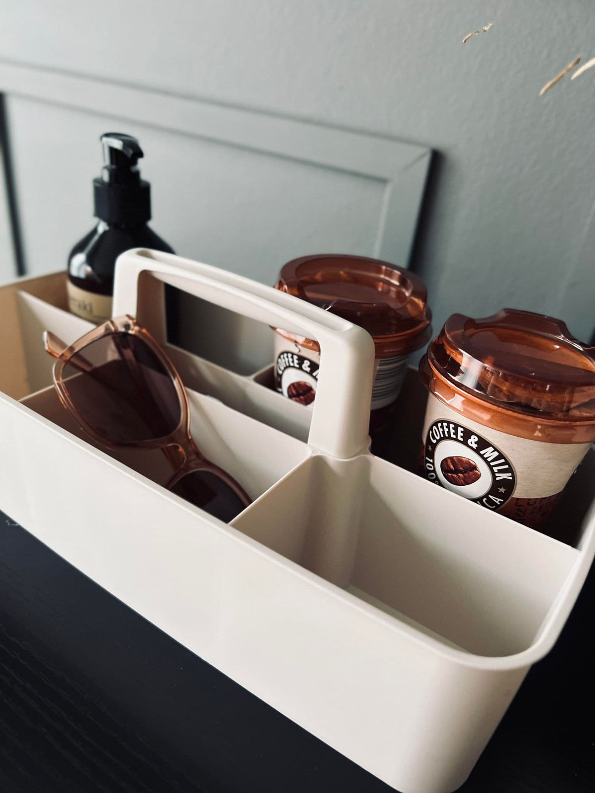 Organiser med håndtag - Creme - VIAMAJA.DK