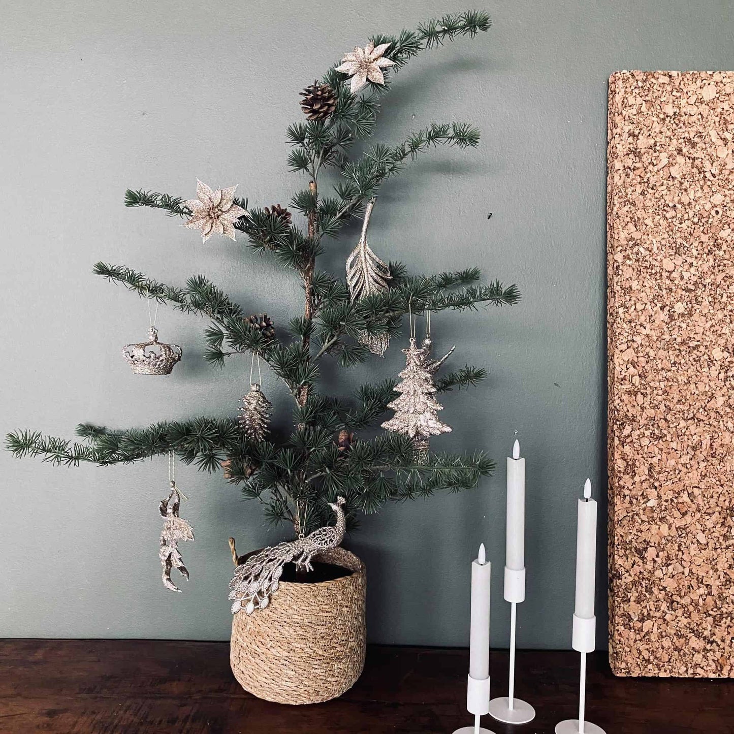 Påfugl glimmer champagne - VIAMAJA.DK