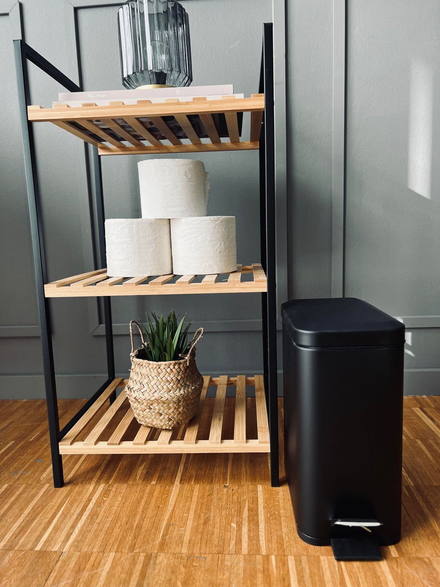 Pedalspand i sort metal - 5 liter - VIAMAJA.DK