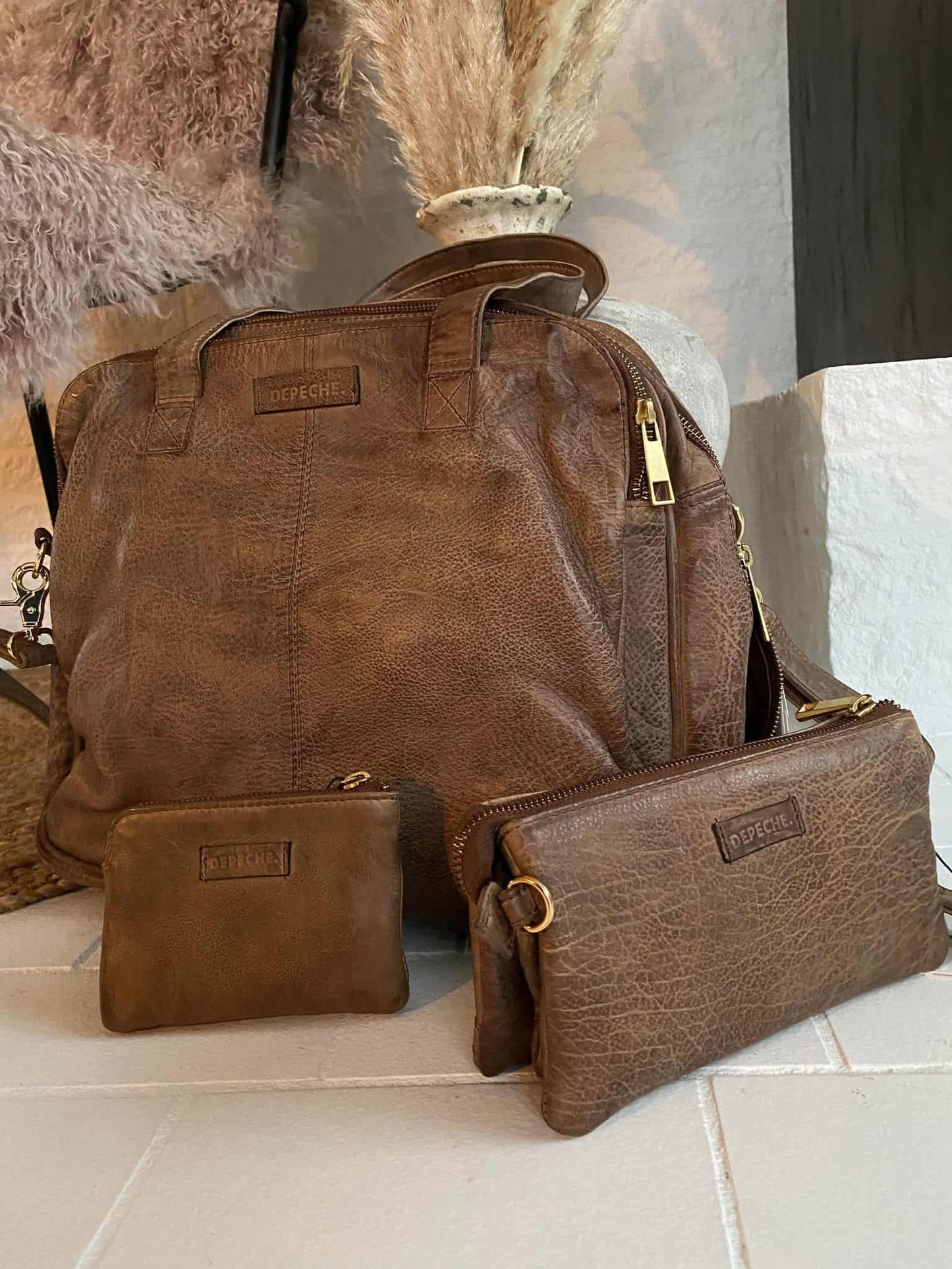 Pung i blødt skind - Jordfarve - VIAMAJA.DK