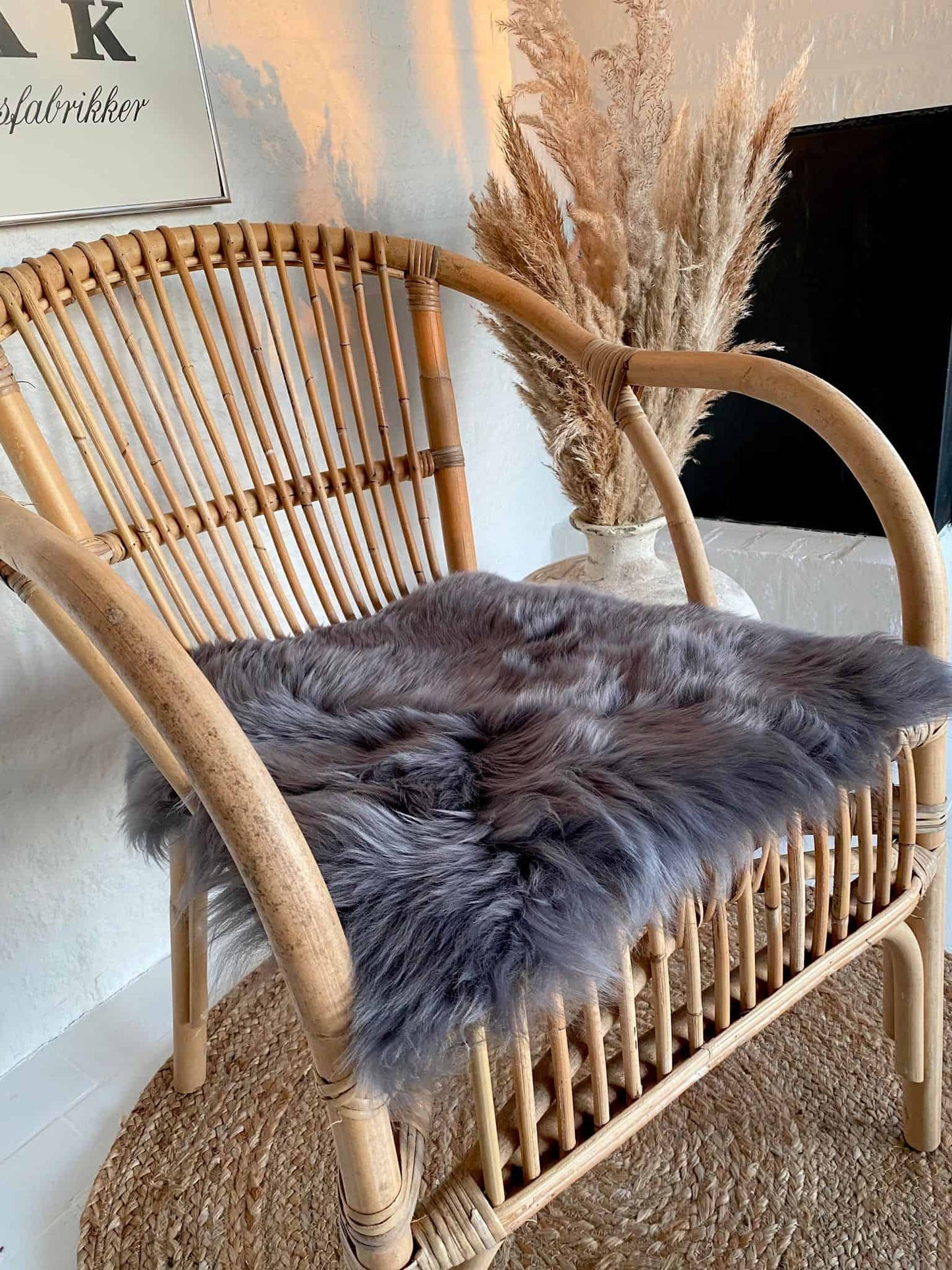 Sædeskind – Mørk grå lammeskind - VIAMAJA.DK